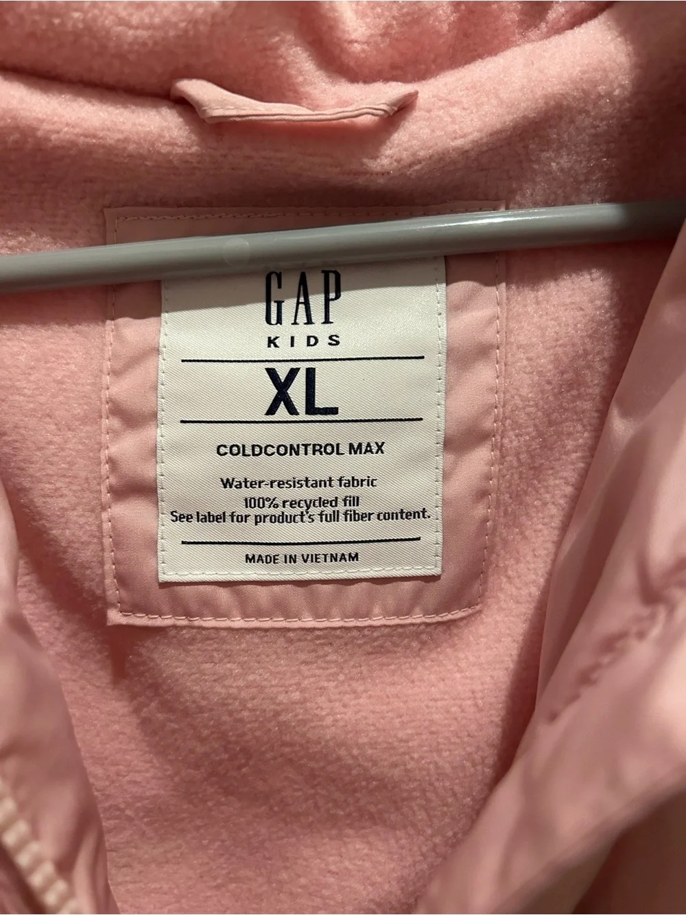 GAP Kids Pink Hooded Puffer Jacket - Lightweight Warmth